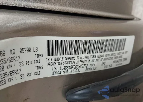 2006 Jeep Grand Cherokee Laredo/Columbia/Freedom из США, поврежденный, VIN 1J4GS48K96C329772